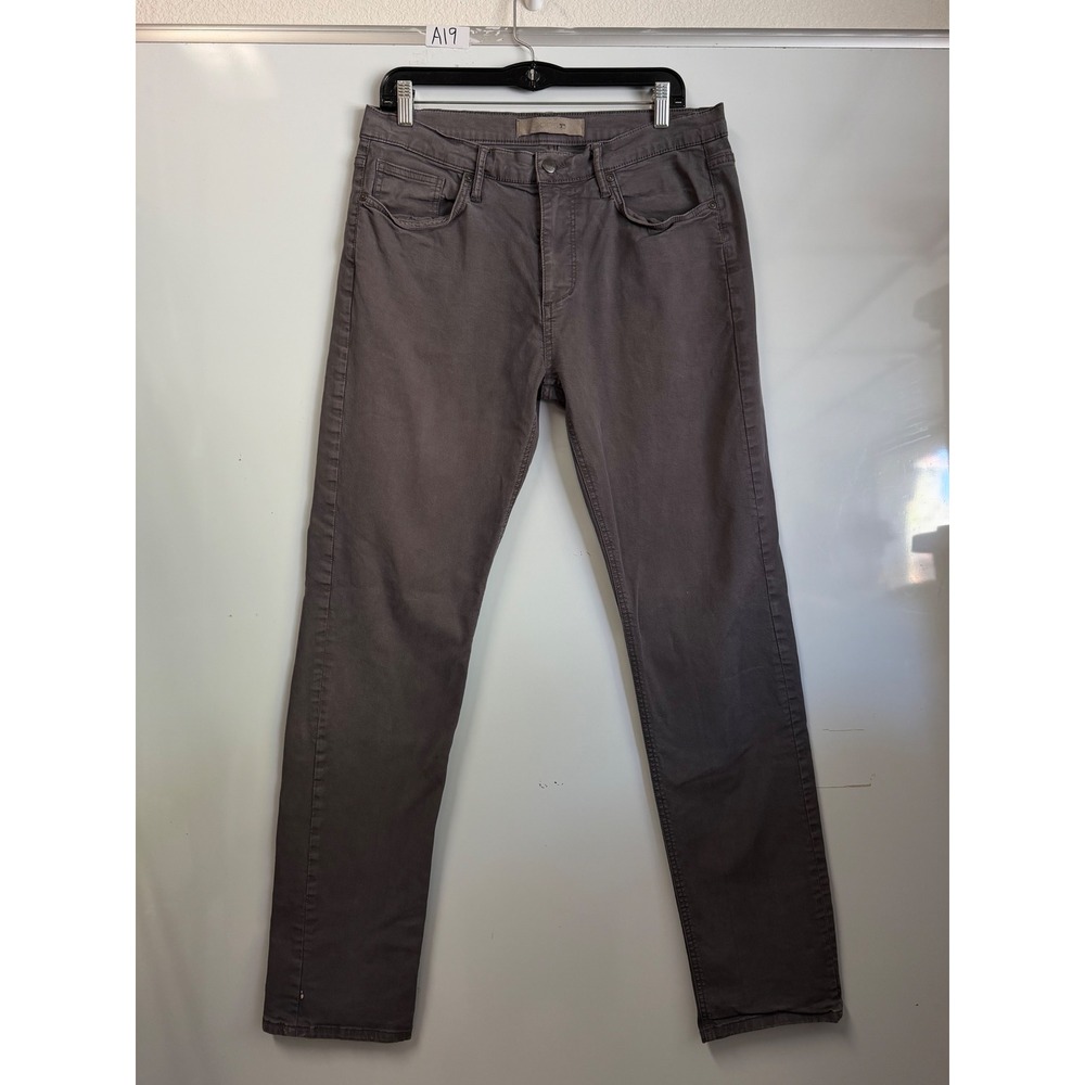 Joes Jeans Brixton Straight Narrow Fit Pants Grey 34 Mens Stretch Cotton Blend